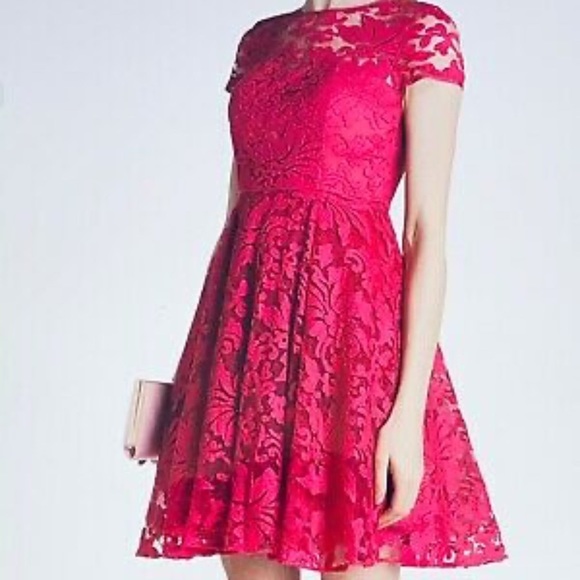 Ted Baker Dresses & Skirts - Ted Baker Caree Dress Fuschia Lace Size 8